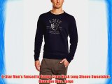 G-Star Men's Fanced in Range Crew Neck Long Sleeve Sweatshirt Mazarine Blue Large