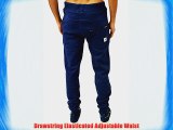 Mens Bellfield Designer Slim Fit Fleece Cuffed Joggers Svend Navy Blue Medium