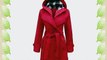 The Orange Tag Womens Belted Button Coat New Ladies Hooded Military Jacket Fuschia 20