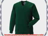 New Russell Collection V-neck Sweatshirt Mens Sweater Pullover Jumper Top L