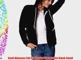 Anvil Womens Full Zip Hooded Sweatshirt Black Small