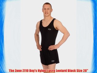 The Zone Z119 Boy's Nylon/Lycra Leotard Black Size 28