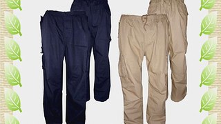 ESPIONAGE MENS FULL LENGTH LEISURE TROUSER WITH CARGO POCKET (TR040) IN SIZE 2XL TO 8XL NAVY