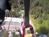Paraglider paragliding in Alaska helmet cam