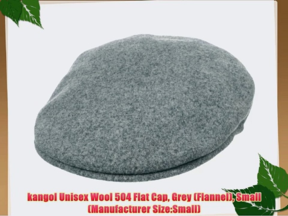 kangol Unisex Wool 504 Flat Cap Grey (Flannel) Small (Manufacturer Size:Small)