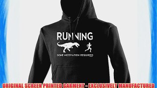 123t Unisex Men's Women's RUNNING SOME MOTIVATION REQUIRED (S - BLACK) HOODIE