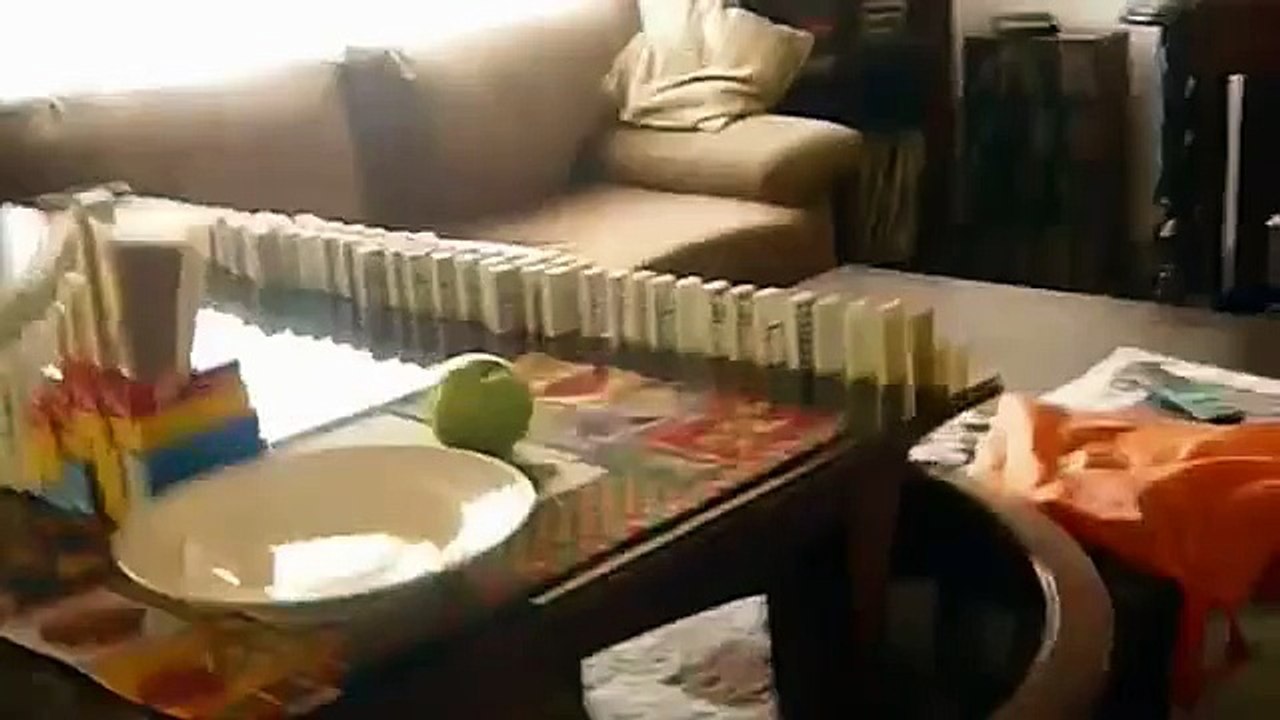 rally de domino que me sirve el cereal breakfast making domino rally