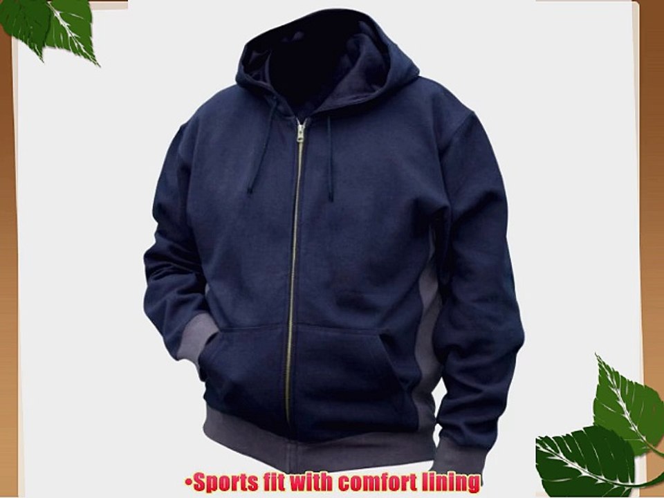 Blackrock Zipped Hoodie Sweatshirt Sylish Two Tone Colour (X-Large 46-48)