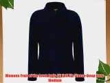 Womens Fruit of the Loom Lady-Fit Full Zip Fleece-Deep Navy-Medium