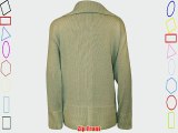 Plus Knitted Collar Zip Cardigan Top Womens - Stone 14 - 16