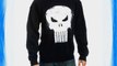 The Punisher Marvel Comics Logo Black Crew Sweatshirt (Adult Large)