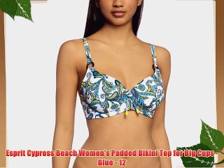 Esprit Cypress Beach Women's Padded Bikini Top for Big Cups -  Blue - 12