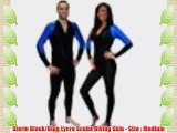 Storm Black/Blue Lycra Scuba Diving Skin - SIze : Medium