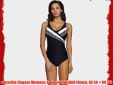 aQuarilla Elegant Womens Swimsuit MILANO (Black EU 38 = UK 10)