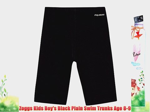 Zoggs Kids Boy's Black Plain Swim Trunks Age 8-9