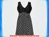 Black and White Spotty Polka Dot Ladies Swimming Dress - Swimming Costume - Maternity Swimdress