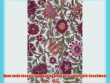 Indian flower sarong block printed by hand in traditional process red patterned approx. 194x112