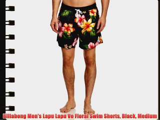 Billabong Men's Lapu Lapu Vo Floral Swim Shorts Black Medium
