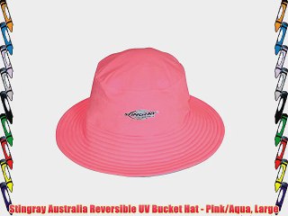 Stingray Australia Reversible UV Bucket Hat - Pink/Aqua Large