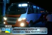 Presentaron el chuturubí, nuevos buses de transporte para Santa Cruz