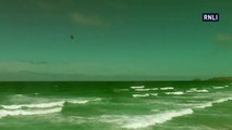 Perranporth lifeguards in helicopter training exercise