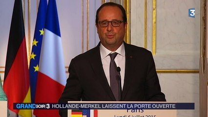 Référendum grec : Hollande et Merkel sur la même longueur d'onde
