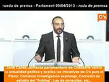 C's: Jordi Cañas, rueda de prensa sobre la actualidad política y parlamentaria. 09/04/2013