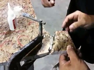 Best Granite / Marble / Quartz repair ever with Instantbond Super Glue Adhesive