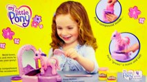 PLAY DOH Pinkie Pie Pretty Parlor MLP Disney Princess Magiclip Palace Pets Playdough Makeover