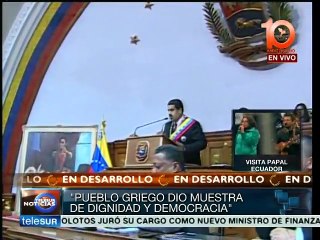 Maduro felicita a Alexis Tsipras por la victoria del pueblo griego