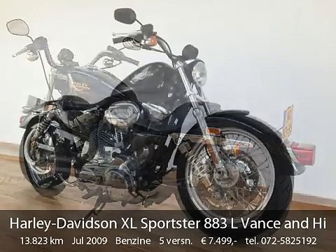 Harley Davidson XL Sportster 883 L Vance and Hines NL Motor 2009