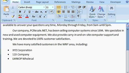 Microsoft Word 2007 Tutorial - part 07 out of 13