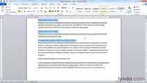 MS Word  Applying Quick Styles and clearing formatting