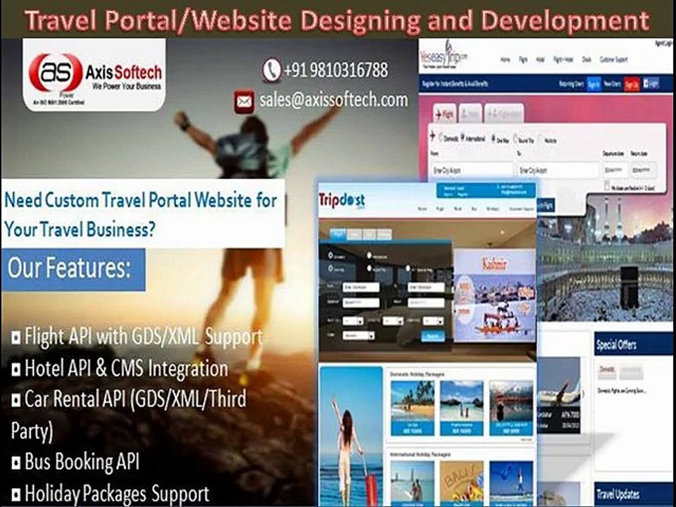 Responsive Travel Website Design - Axis Softech Private Limited