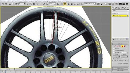 3Ds Max: A method for modeling a car wheel