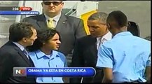 LLega Avion de Barack Obama al Aeropuerto Juan SantaMaria Costa Rica