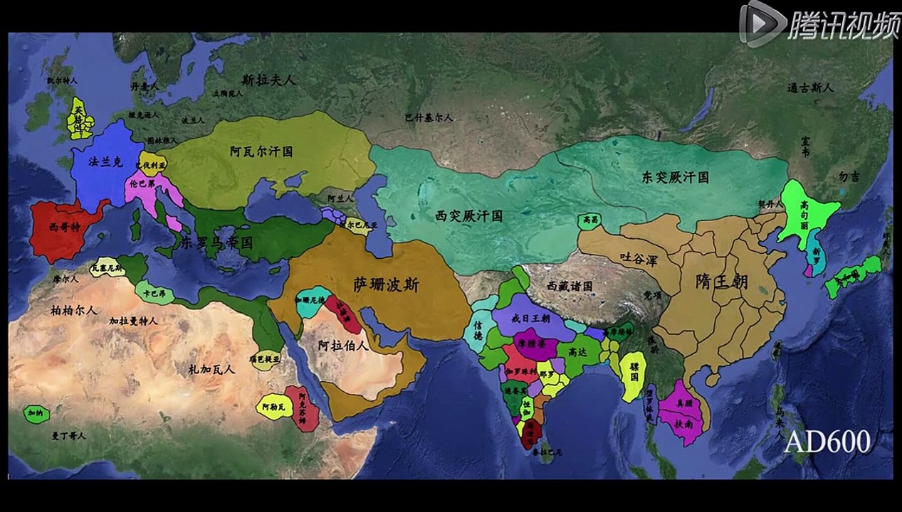 Timelapse de l'évolution des frontières et pays de -3500 à nos jours