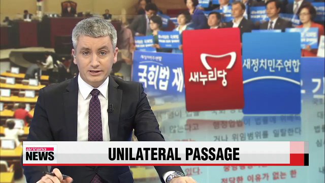 Korea's ruling Saenuri Party single-handedly passes 61 bills