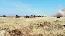 Syrian army's battery of 122mm 'Grad' MLRS near Deraa