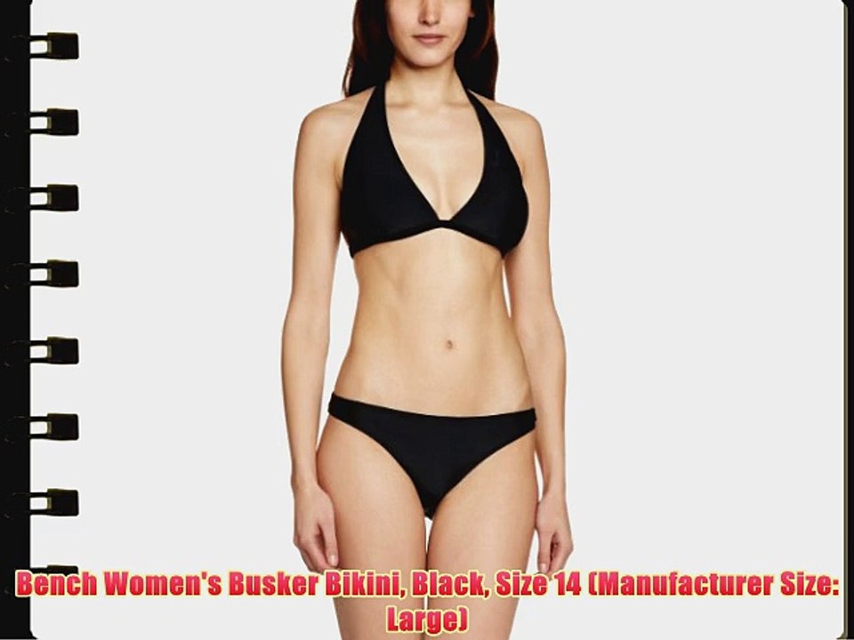 Bench Women's Busker Bikini Black Size 14 (Manufacturer Size: Large)