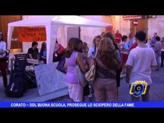 CORATO | DDL Buona scuola, prosegue lo sciopero della fame