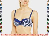 Cleo Women's Lucille Full Cup Bikini Top Blue (Navy Stripe) 36G