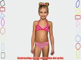 Girls swimming costume swimwear bikini beachwear (Pink 116cm 4-5years)