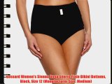 Gossard Women's Sienna Deep Shorts Plain Bikini Bottoms Black Size 12 (Manufacturer Size: Medium)