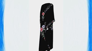 Cool Kaftans GARDEN Black Stunning Hand Painted Kaftan Dress 14- 38 - Free Size Cool Kaftans