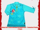 Swimpy Girl's Little Mermaid UV Swim Shirt - Turquoise/Purple 2-4 Years