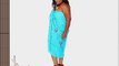 1 World Sarongs Womens Embellished Swimsuit Cover-Up Sarong in Turquoise