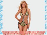 Adjustable String One Piece Monokini Bikini O Ring Ruched Swimwear Bathing Suit