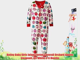 Hatley Baby Girls Infant Footed Coverall Orchard Apples Sleepsuit Off-White 3-6 Months