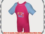 Baby Girls Pink Surf All In One UV Sun Protection Sunsuit UPF 50  6-12 months